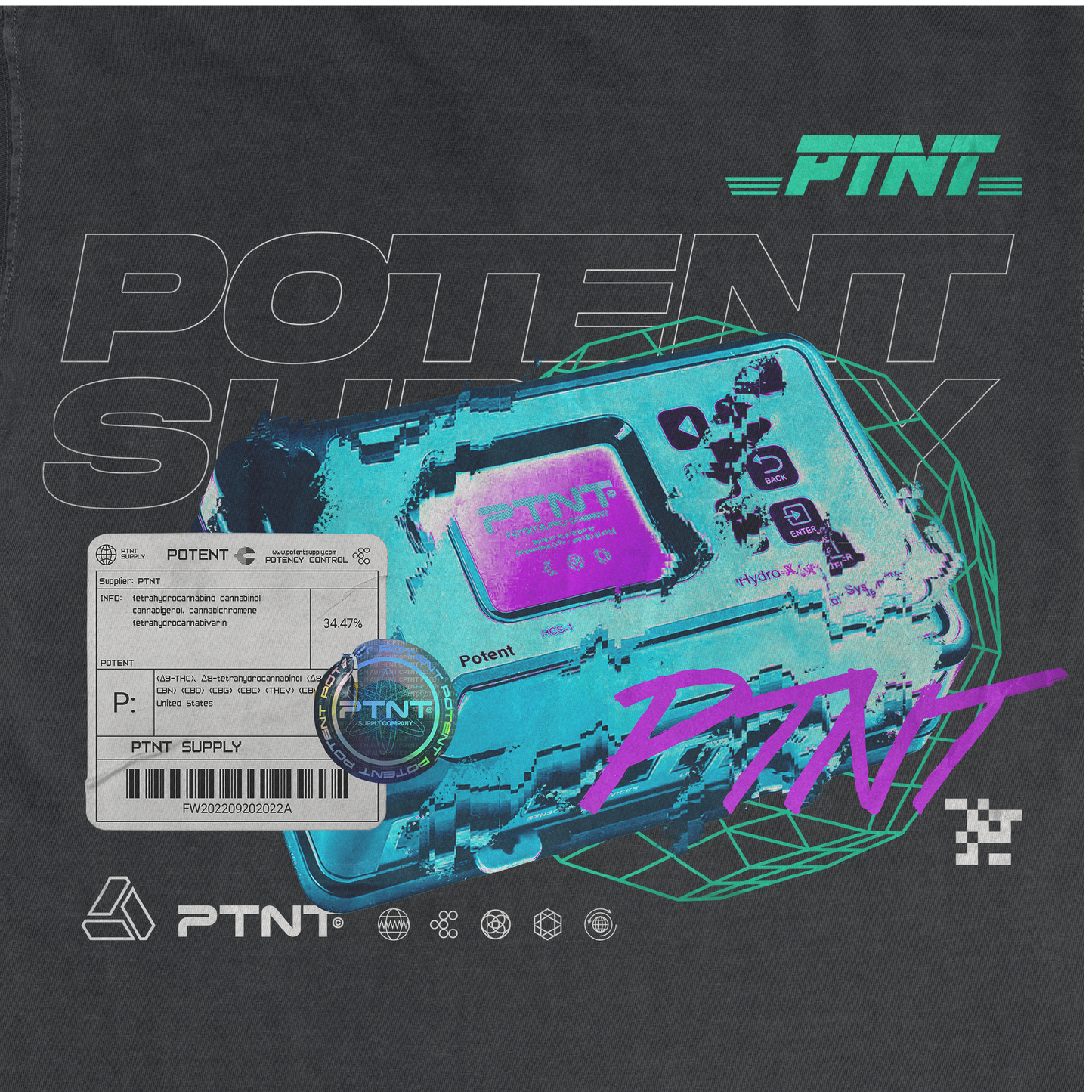 Potent Supply pigment-dyed heavyweight t-shirt 0002