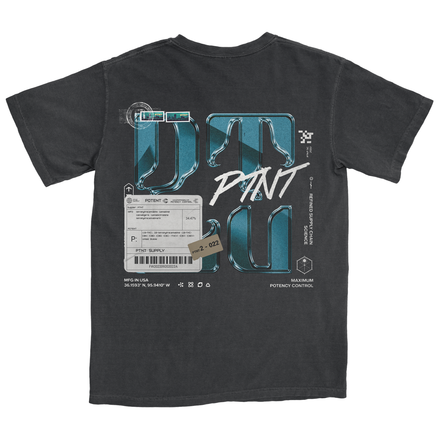 Potent Supply pigment-dyed heavyweight t-shirt 0001