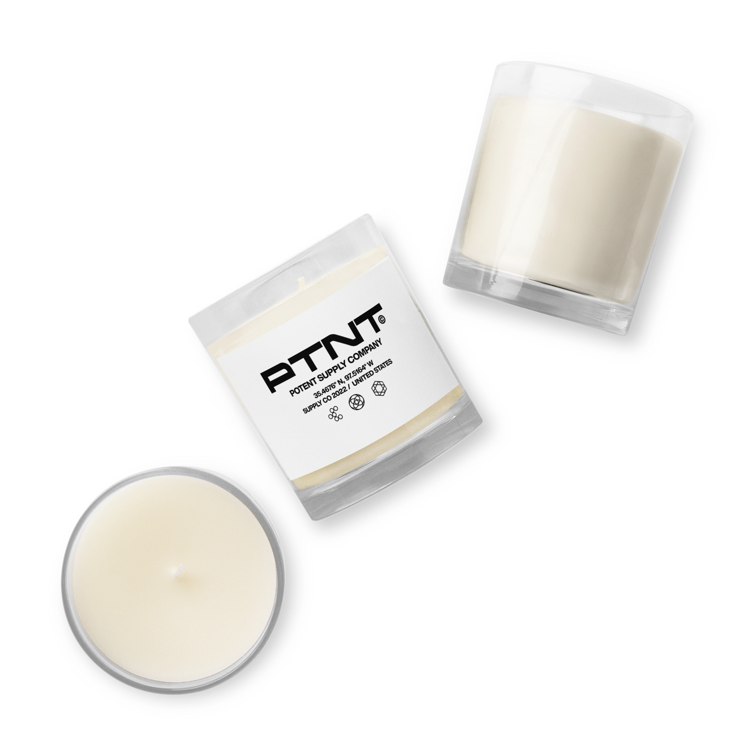 PTNT Supply Glass jar soy wax candle