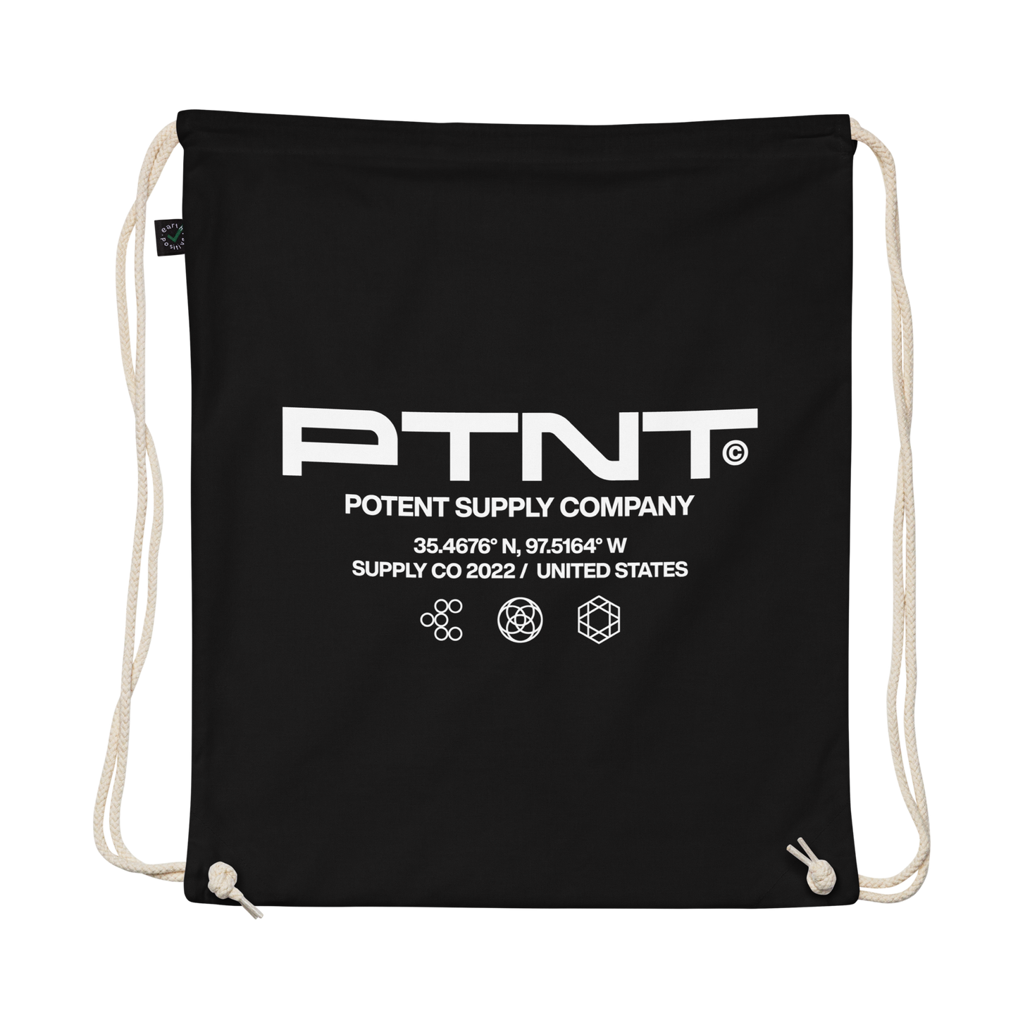 PTNT Supply Organic cotton drawstring bag